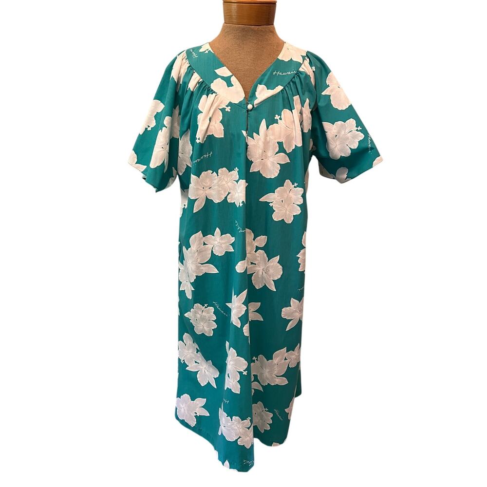 Vintage Orchid Fashion Hawaiian tropical muumuu house dress casual loungewear